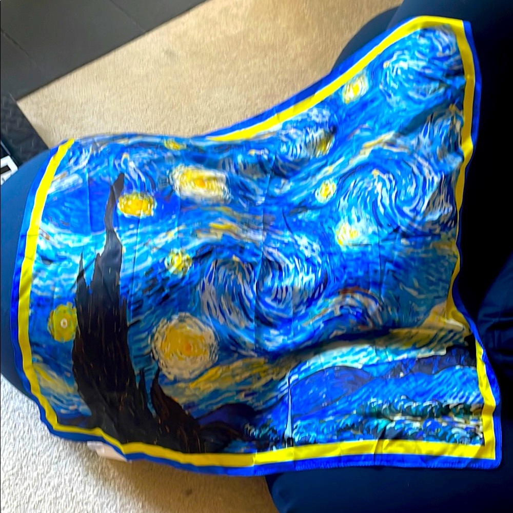 Starry Night Silk Scarf from Van Gogh exhibition